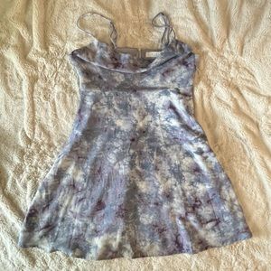ASTR The Label | Purple Marble Cowl Neck Cocktail Dress
